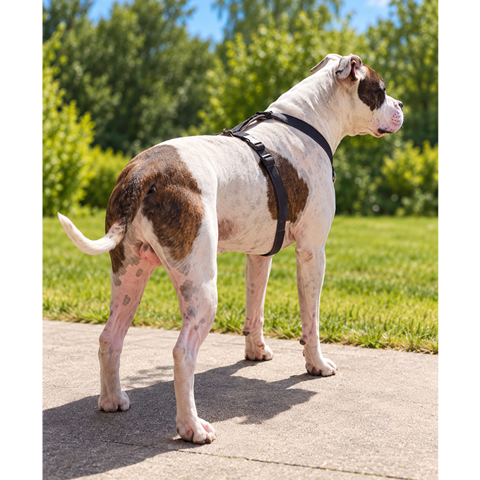 Barney schaut entspannt in den Garten